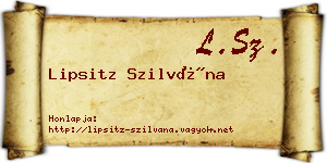 Lipsitz Szilvána névjegykártya
